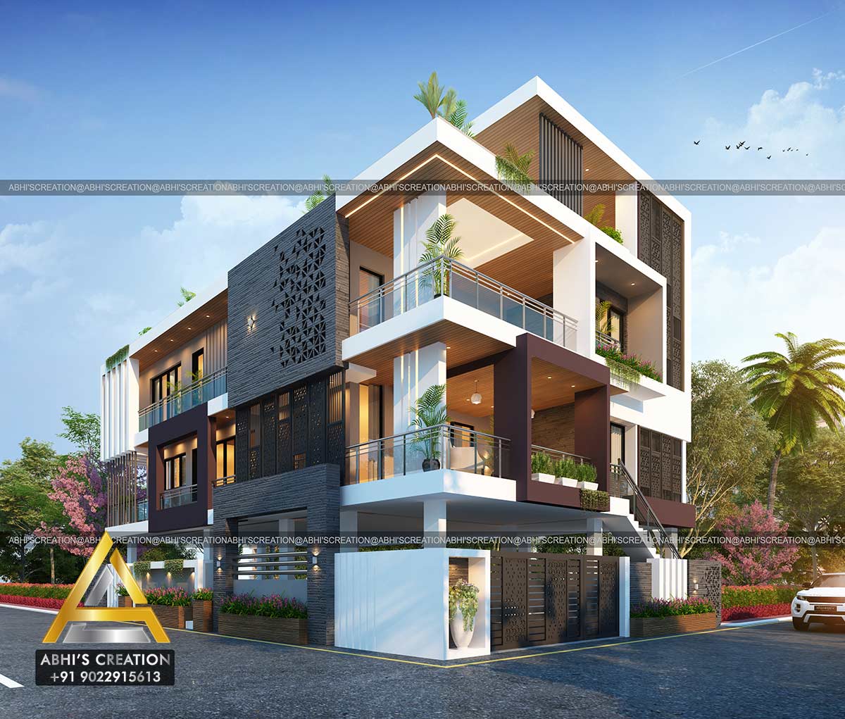 3D Bungalow Rendering | Bungalow Elevation Services